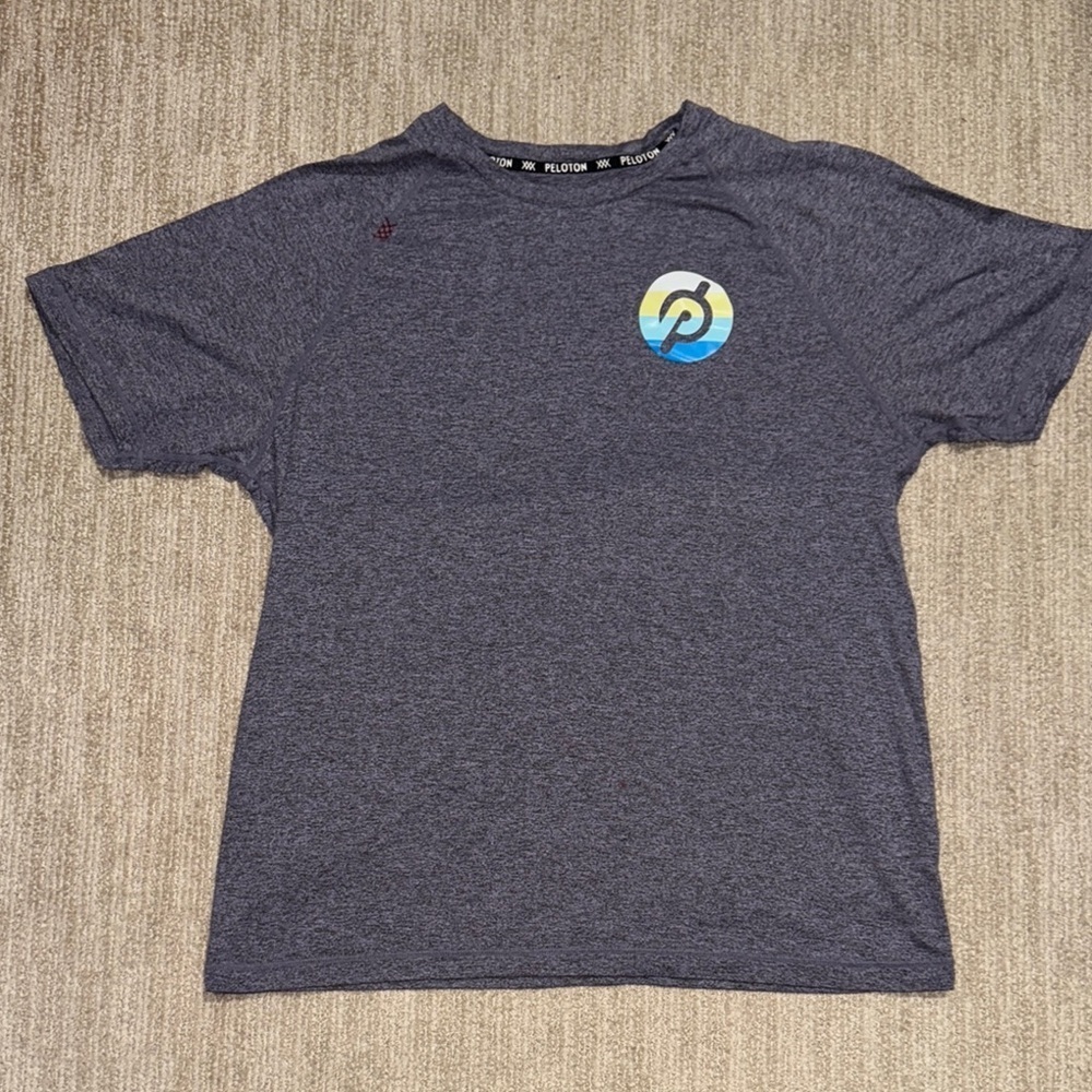 Rhone X Peloton Shirt Men' Size XL Gray/Purple Cycling Activewear - Picture 10 of 10